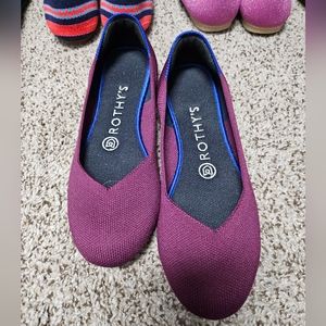 Rothy's Orchid Heel Stripe Flats